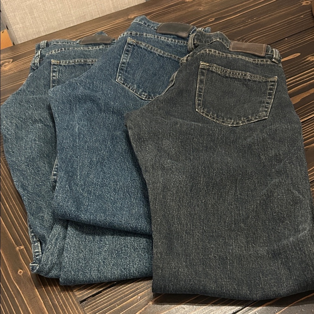 Men's Medium Blue and dark wash jeans